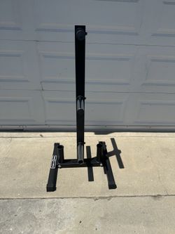 Rep Fitness weight plate tree used