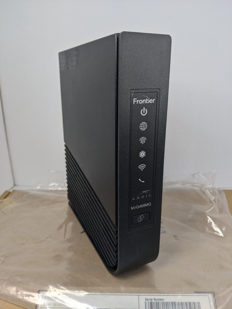 ARRIS 802.11ac Wi-Fi and MoCA 2.0 Ethernet Voice Gateway Modem Router (NVG468MQ) For Use With Frontier ISP - Open Box Like New