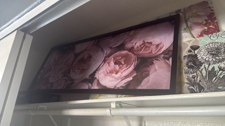 Pink floral canvas