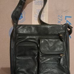 Vintage Relic By Fossil Black Leather Purse Shoulder Bag