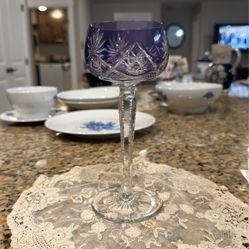 Val Saint Lambert Crystal Wine Glass 