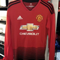 Man United Long Sleeve Soccer jersey Sz Small
