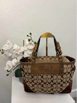 Coach Gallery Signature Jacquard Tote