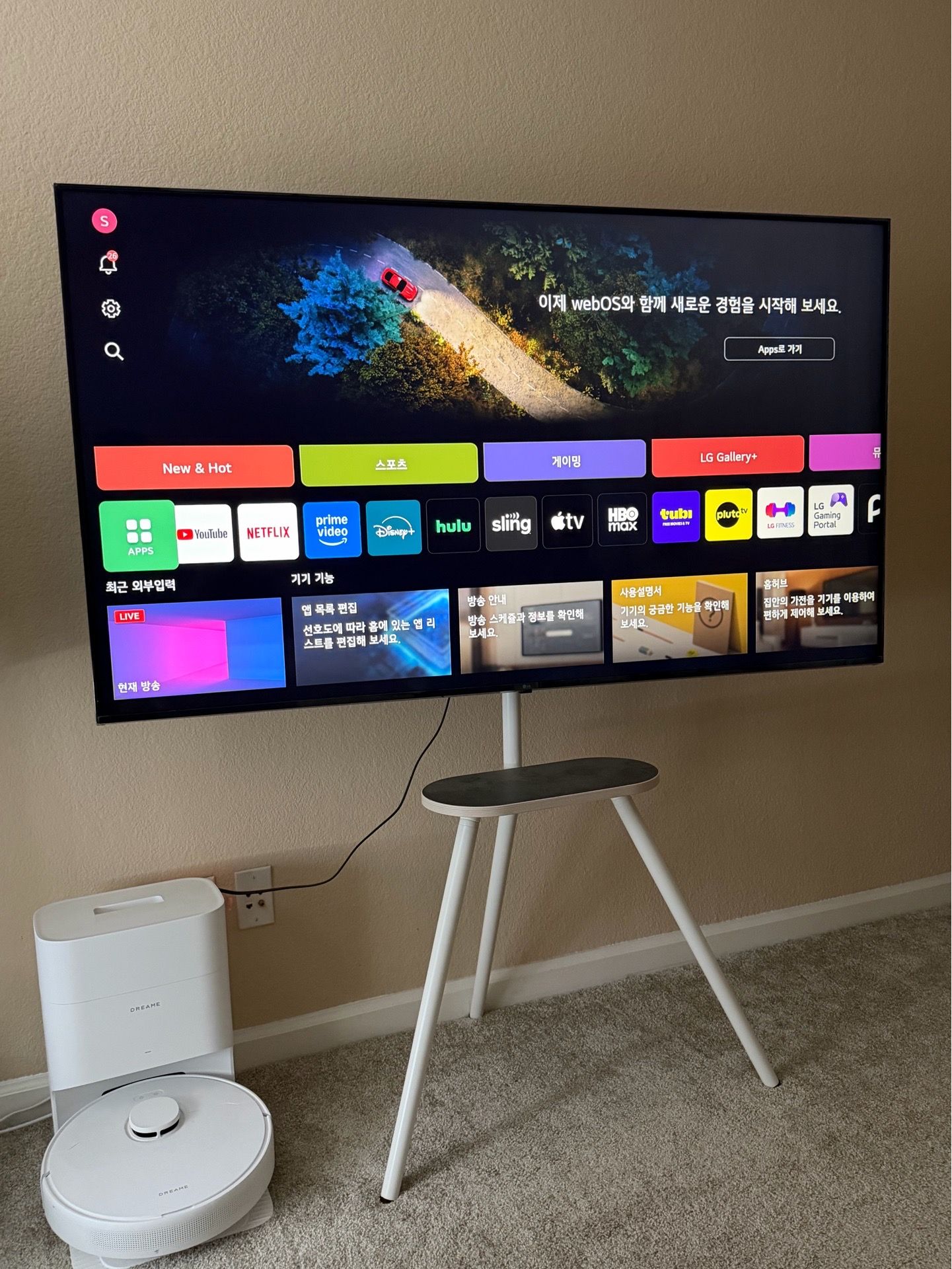 LG 65inch TV + Stand