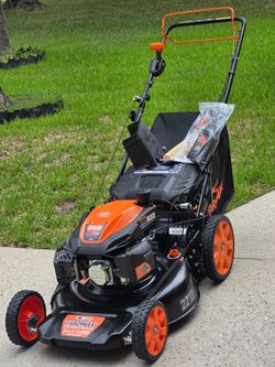 Brand New YARDMAX 22 in. 201 CC SELECT PACE 6 Speed CVT High Wheel RWD 3- in-1 Gas Walk Behind Self Propelled Lawn Mower