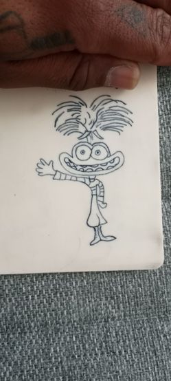 Original Cartoon Character Ink Drawing