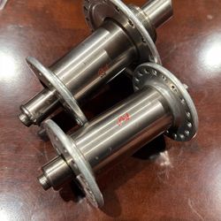 Vintage Phil Wood 36-Hole Silver Aluminum 120/100mm Spacing Road Bike Hubs