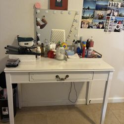 White Vanity Desk