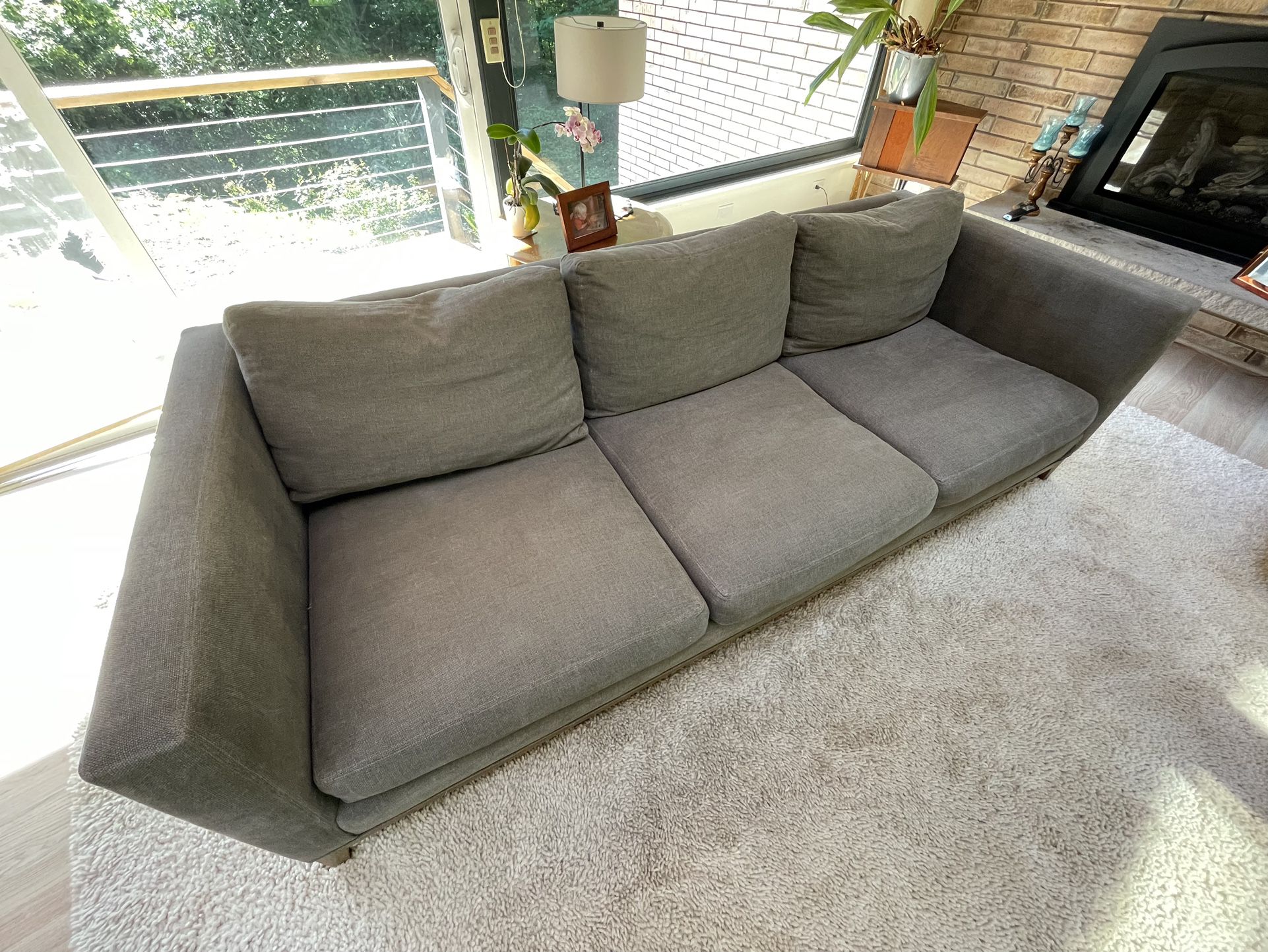 Gray Crate and Barrel Couch