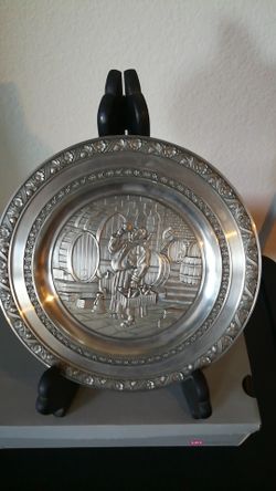 Zen Becker original German pewter collectible plate