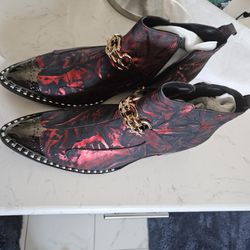 Brand New  Men Leather Crocodile Wear Boots