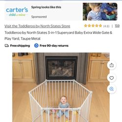 Toddleroo Baby Or Pet Gate 