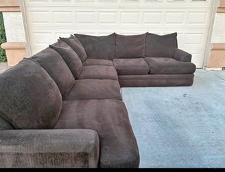 Dark brown sectional