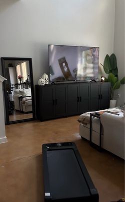 Cabinet with doors, black