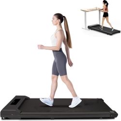 Under Desk Treadmill 2 in 1, 2.5HP Portable Treadmill for Office & Home, Ultra Quiet & Installation-Free with 0.6-6.2mph, Remote Control, LED Display,