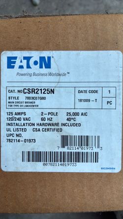 Eaton Breaker CSR2125N