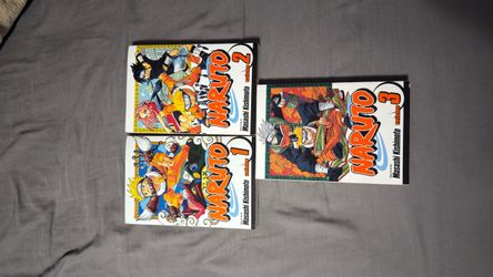 Naruto Manga Volumes 1, 2, and 3