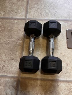 2 15 Pound Dumbells