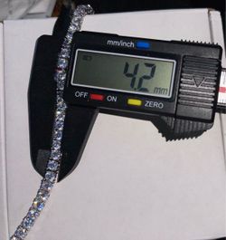 8” Silver Tennis Bracelet with CZ Stones 4.2mm
