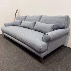 *Open Box* Maxwell Fabric Sofa by Apartment Therapy ⏺️ Misty Gray Blue Chenille - Brand New