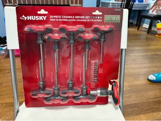 NEW SEALED Husky T Handle Screwdriver Philips 20 Piece Set Ratcheting 836-395