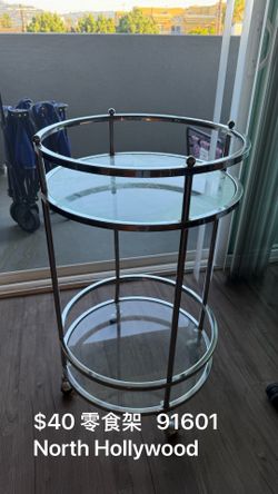 Two-Tier Snack Rack w/ Glass Bases