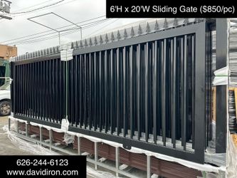 Driveway Sliding Gate 6’ Tall