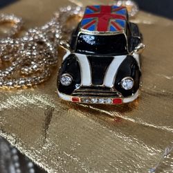 British Car Auto Pendant Necklace 