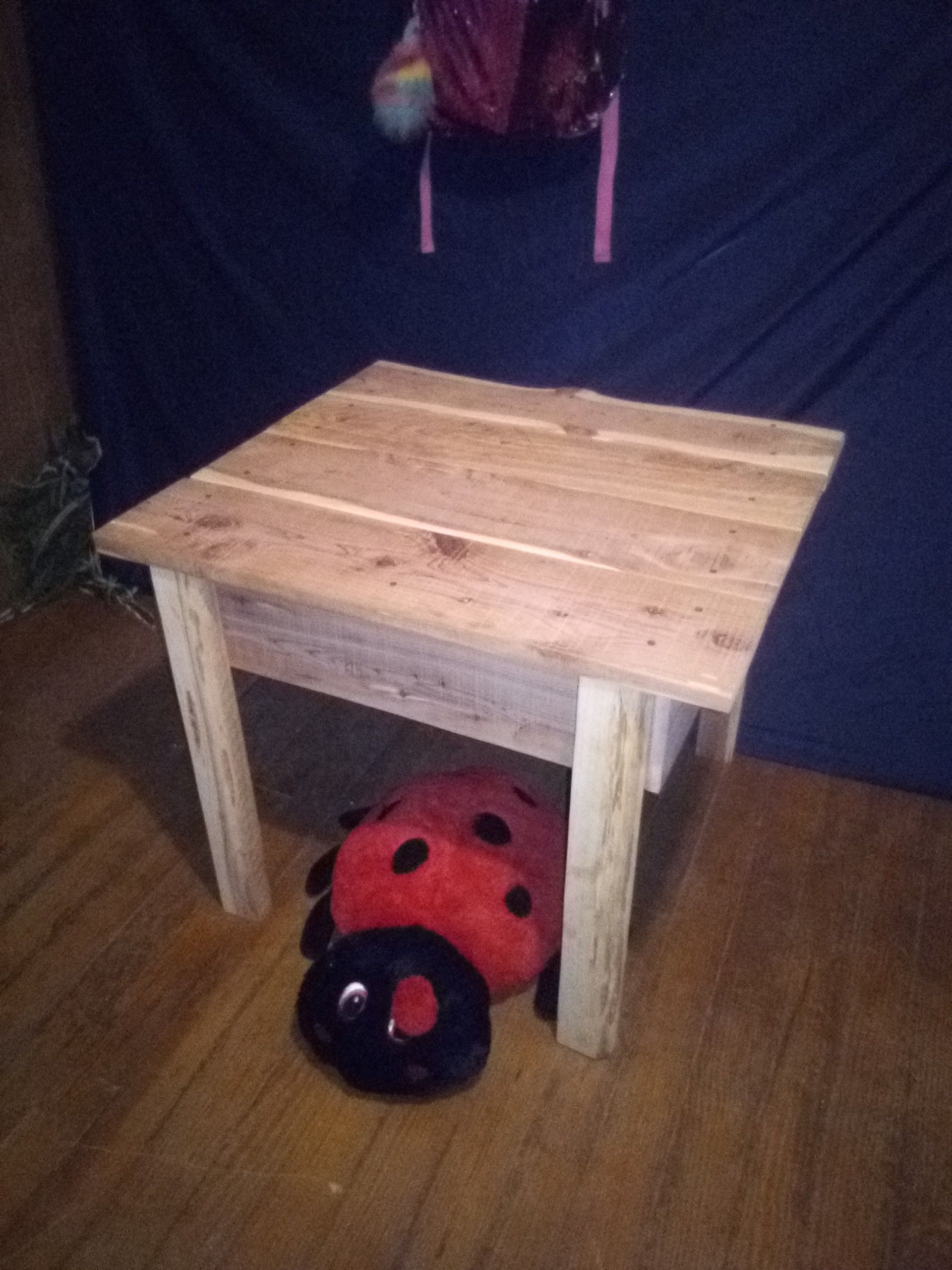 Solid cedar unfinished table.