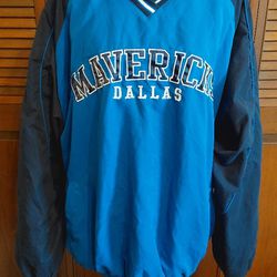 🏀 Dallas Mavericks (XL) X-Large  Blue NBA Basketball Pullover Jacket 🏀 