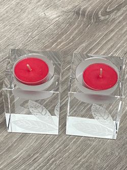 OLEG CASSINI CANDLE HOLDER 2PC