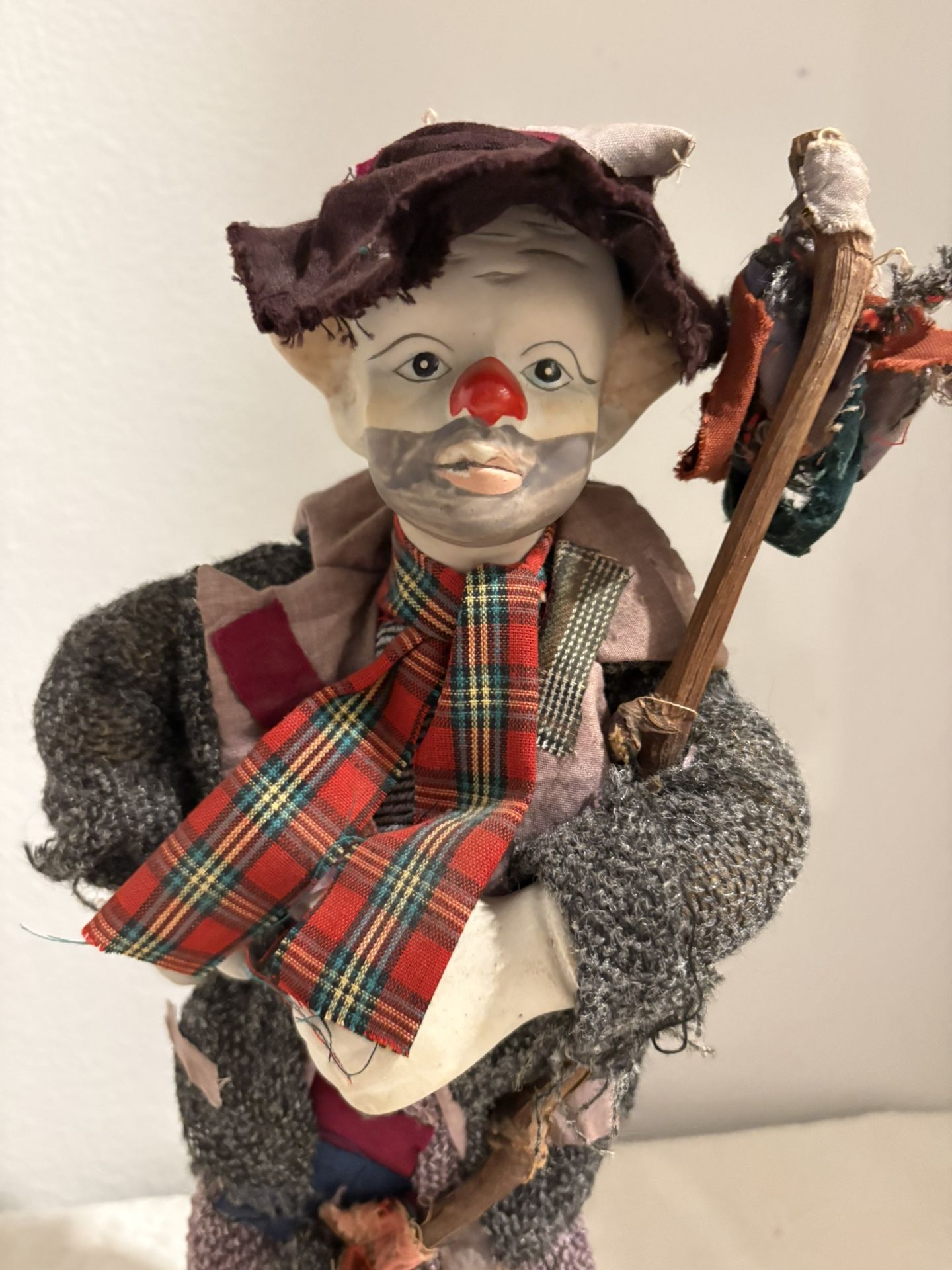 Dynasty Doll, Vintage Hobo Clown Porcelain Doll, Dan Clyde