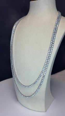 925 Sterling Silver & Moissanite Tennis Chains