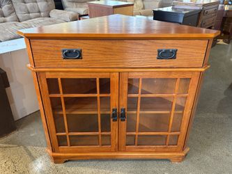 Short Mission Style Corner Cabinet