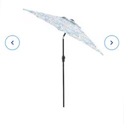 Style Selections 7.5-ft Tropical Leaf Pattern Umbrella 