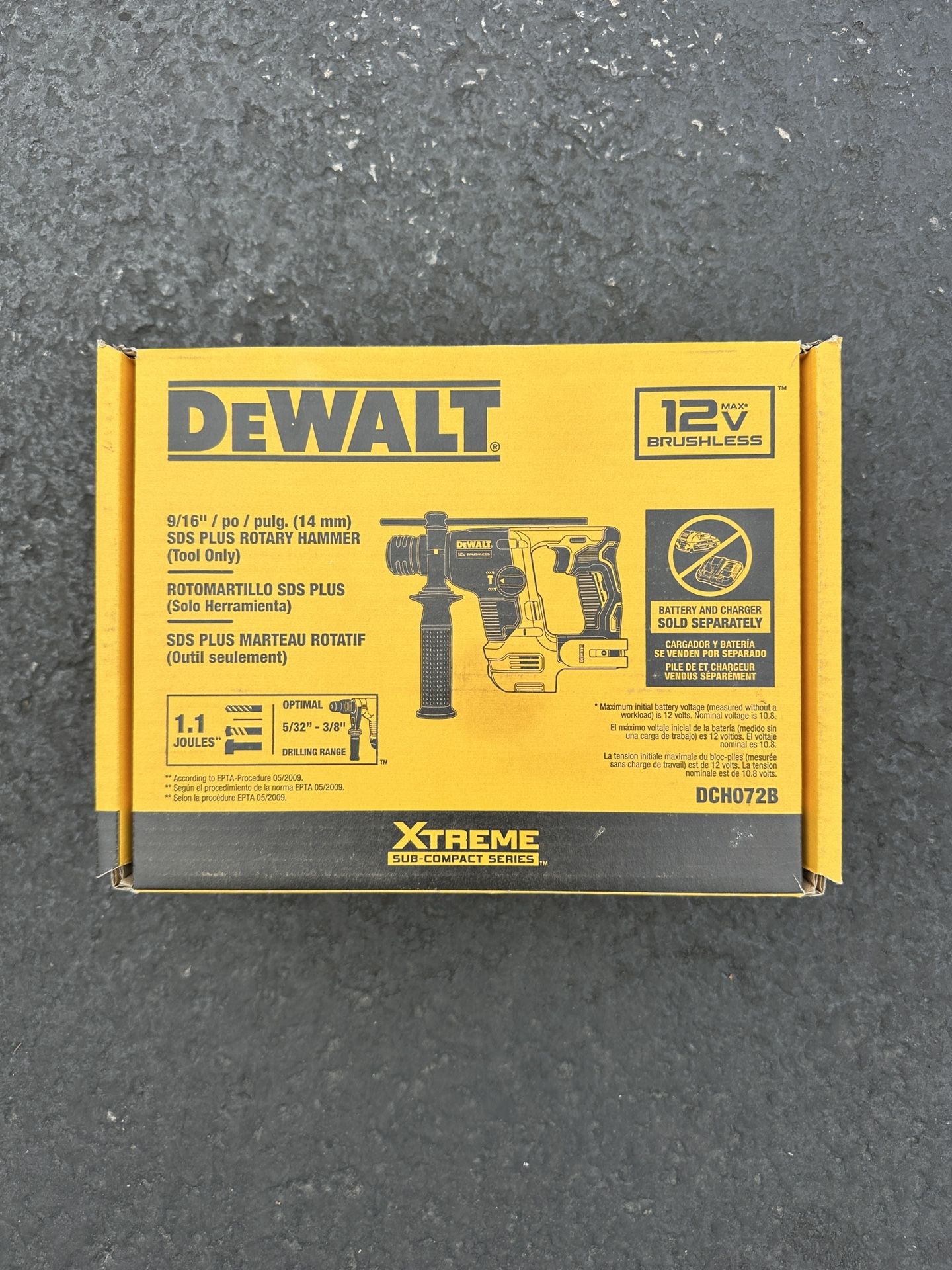 DEWALT XTREME 12 volt Cordless Rotary Hammer Drill