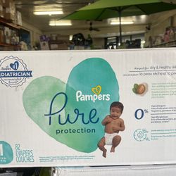 Pampers, Diapers 82 Size 1 