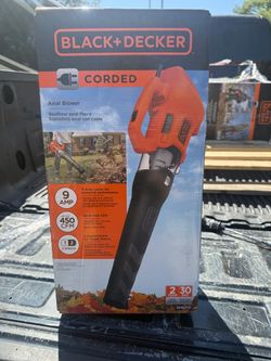 Black+Decker Corded Axial Leaf Blower BEBL750