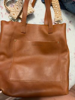 Portland Leather Goods Brown Leather Tote Bag