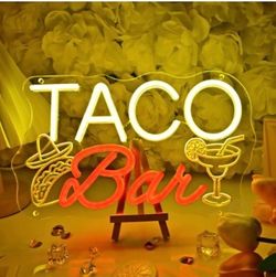 Taco bar neon sign