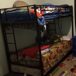 Triple Bunk Bed With Mattresses