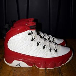 Jordan Air Jordan 9 White Red Black High Top Basketball Retro Sneakers