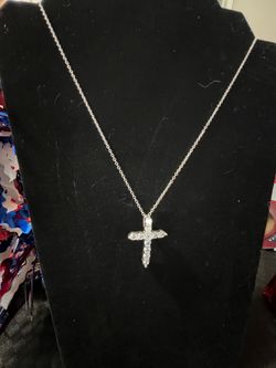 Italian sterling silver cross necklace