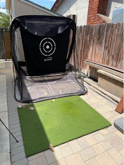 Spornia golf net with hitting mat