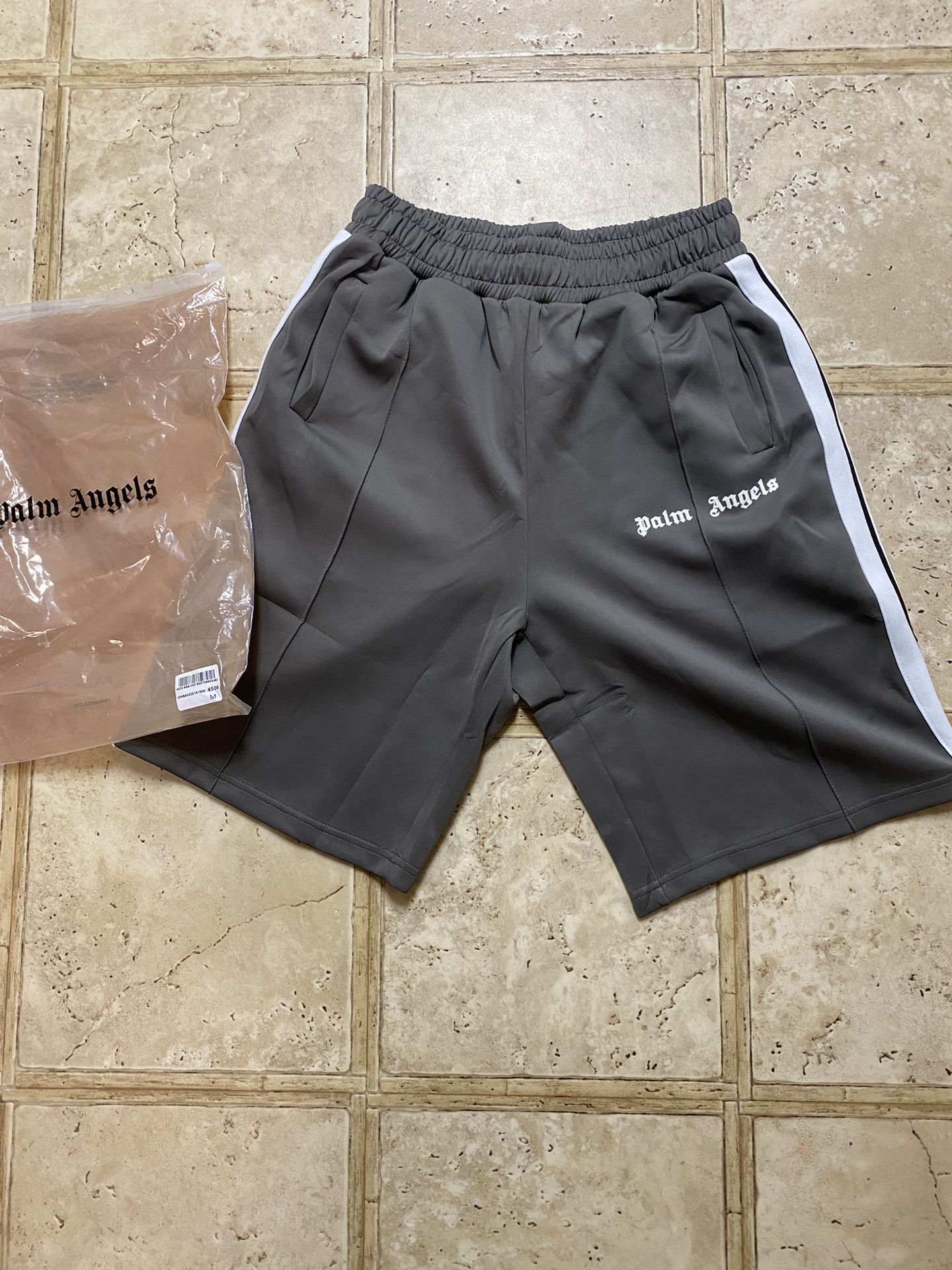 Palm angles track shorts gray