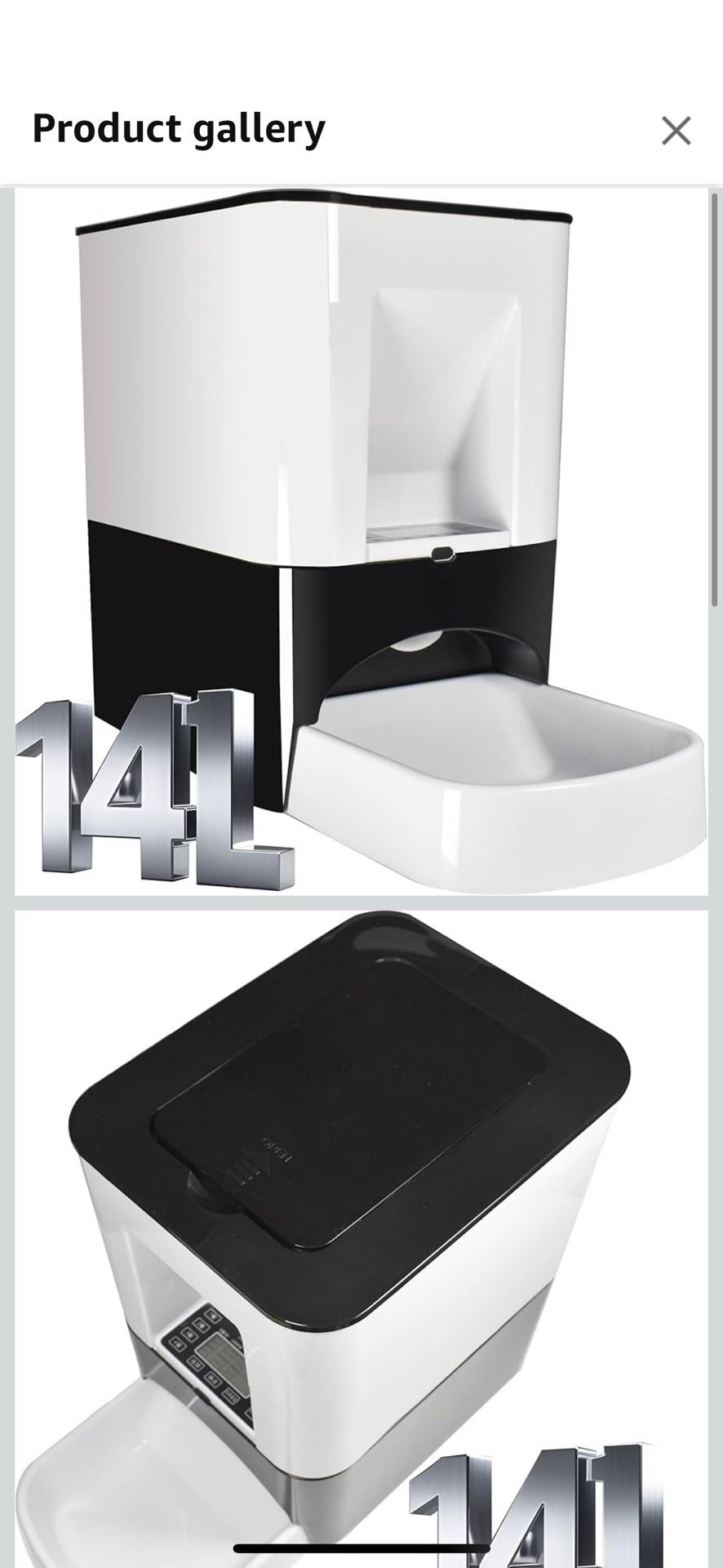 Brand New Extra Large 14L Automatic Dog Feeder, Portion Control, Voice Recording, Programmable