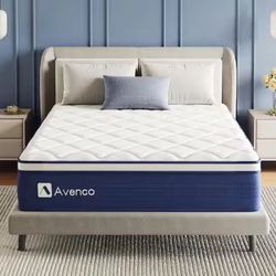 Avenco 14” King Mattress + Bed Frame & Box Spring (NEW Set)