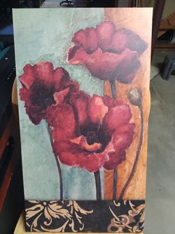 Flowers Painting Print 28" x 16"