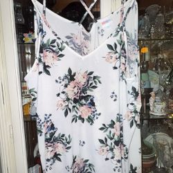 LuLaRoe Floral Daniella Cross-Back Camisole Tank Top - Woman’s Size 2XL