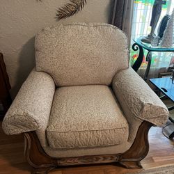 My Mom's Couch And Chair When She Bought It She Passed Away. We Covered It Up With Plastic Put It In The Other Room. It Was Custom-Made One Of A Kind.